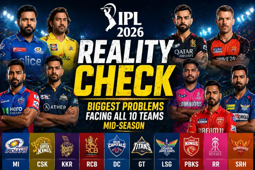 IPL 2026 Reality Check: Biggest Problems Facing All 10 Teams Mid-Season