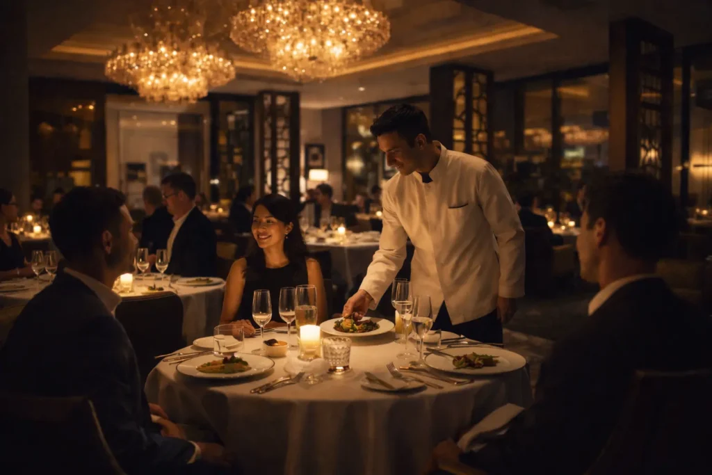 Luxury Fine Dining Restaurant Inside St. Regis The Palm Dubai