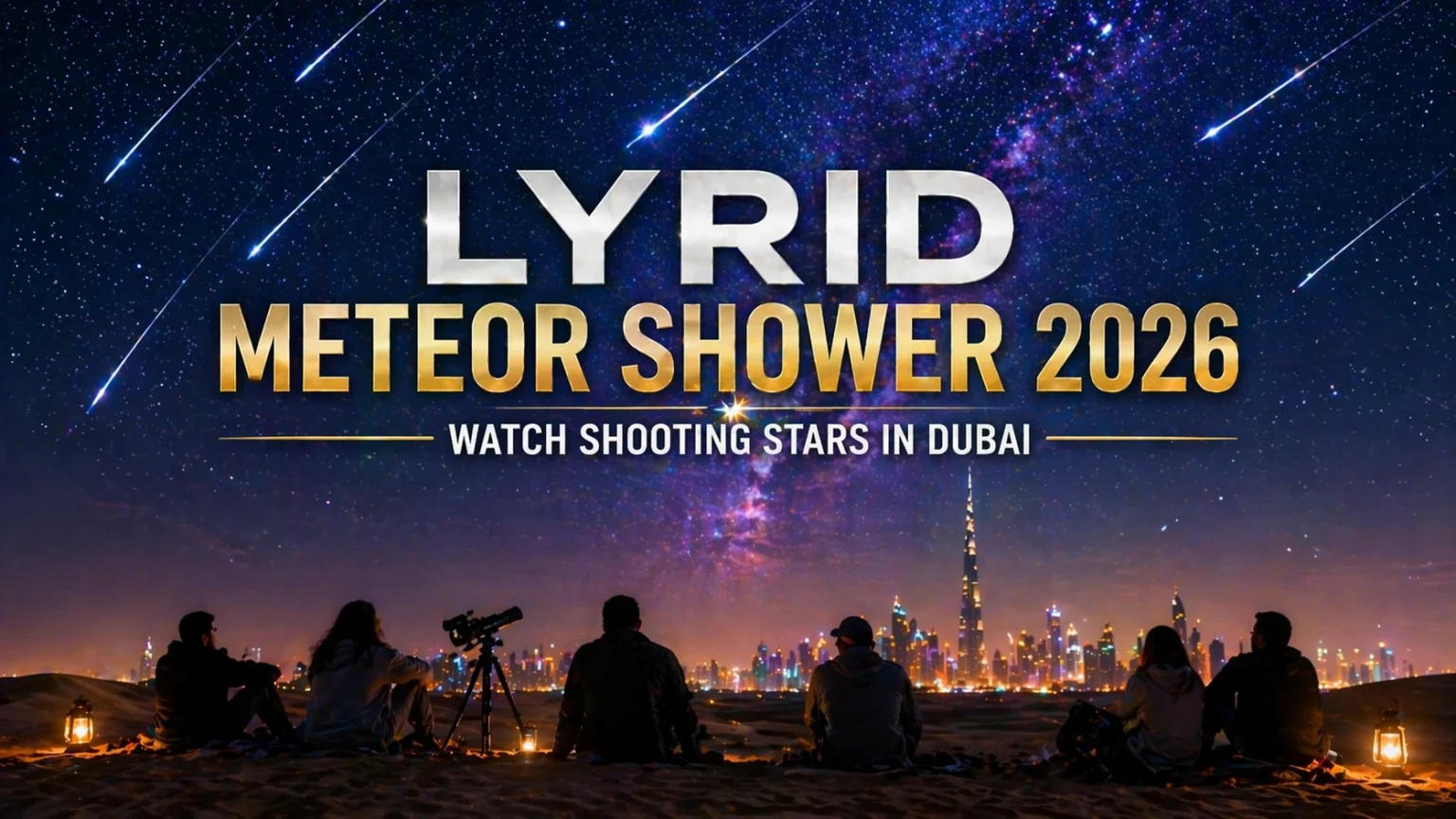 Lyrid Meteor Shower 2026 - Watch Shooting Stars in Dubai