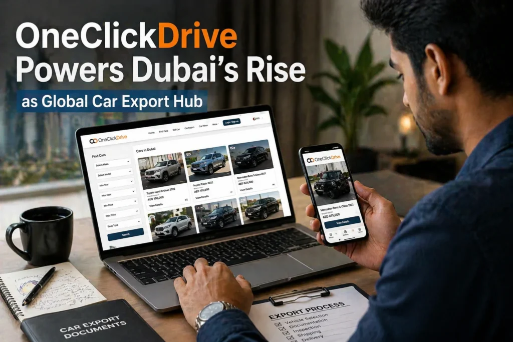 OneClickDrive Powers Dubai’s Rise as Global Car Export Hub