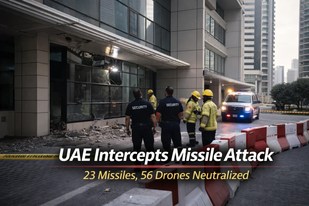 UAE Intercepts 23 Ballistic Missiles and 56 Drones Launched by Iran Amid Rising Tensions UAE Intercepts Missile Attack - 23 Missiles, 56 Drones Neutralized