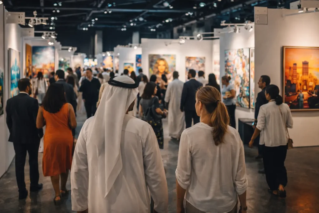Visitors Exploring Art Dubai