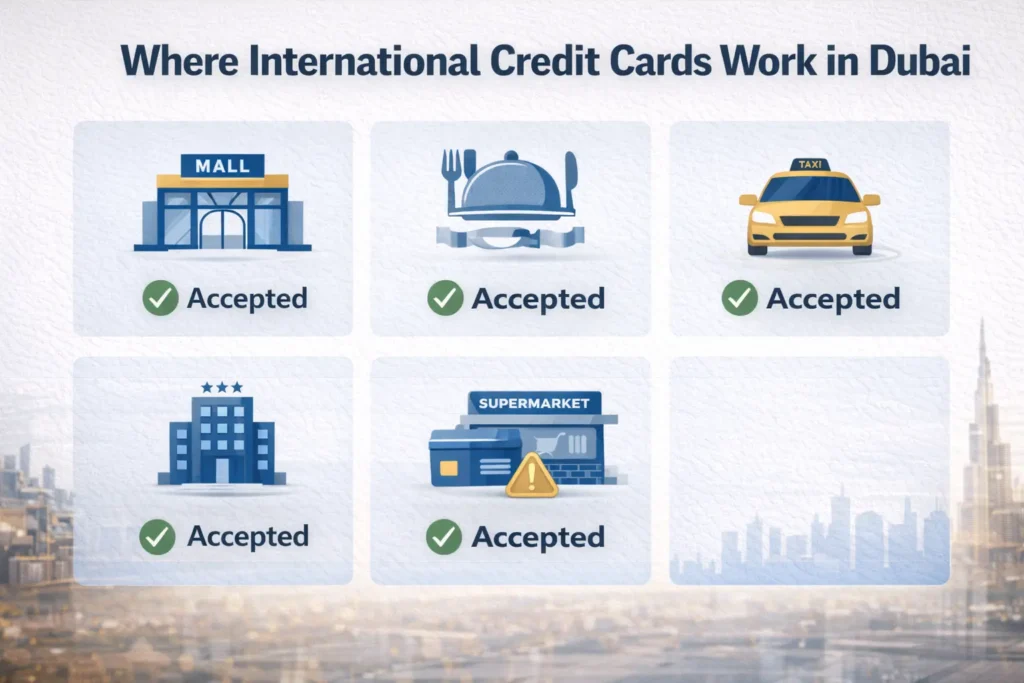 Where International Credit Cards Work in Dubai