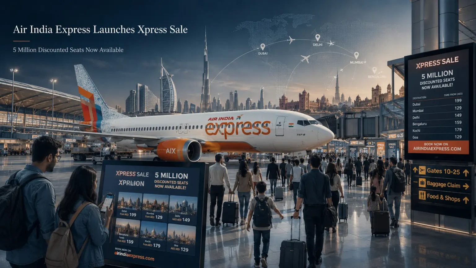 Air India Express Launches ‘Xpress Sale’ With 5 Million Seats at Discounted Fares Air India Express Launches Xpress Sale - 5 Million Discounted Seats Now Available