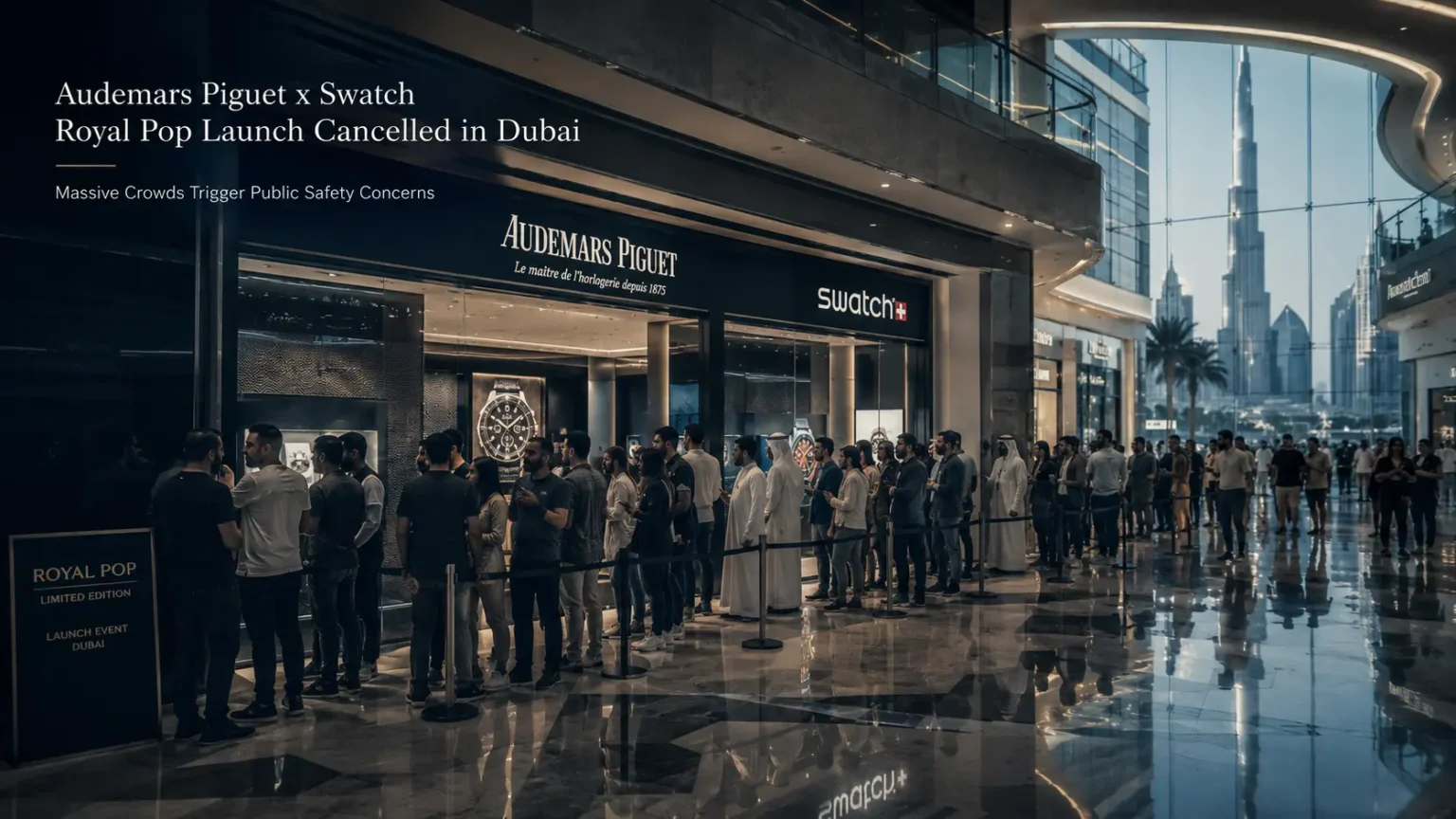 Audemars Piguet x Swatch Royal Pop Launch Cancelled in Dubai - Massive Crowds Trigger Public Safety Concerns