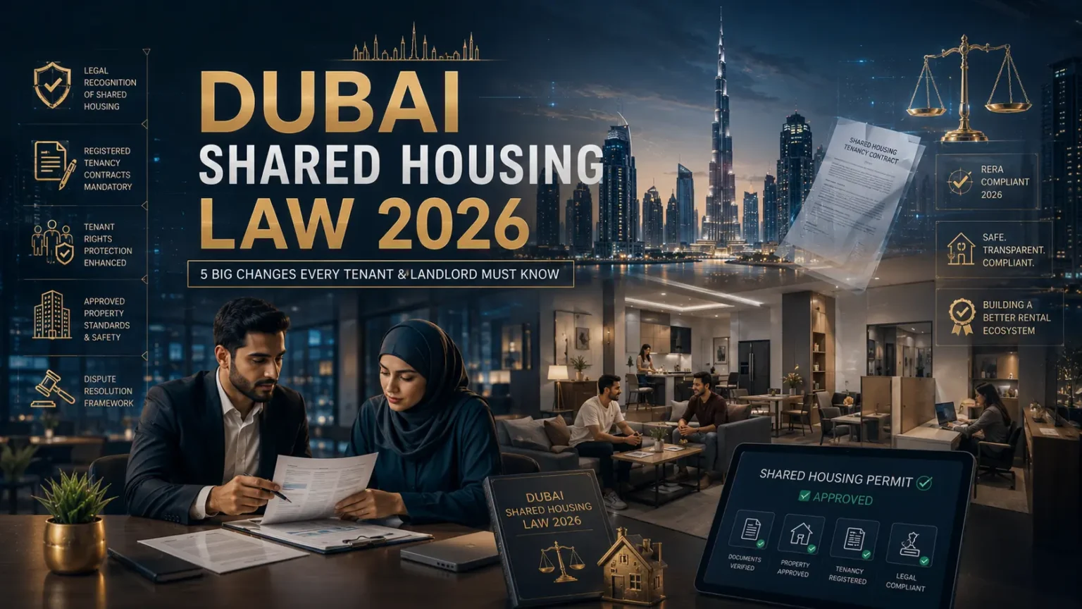 DUBAI SHARED HOUSING LAW 2026 - 5 Big Changes Every Tenant & Landlord Must Know