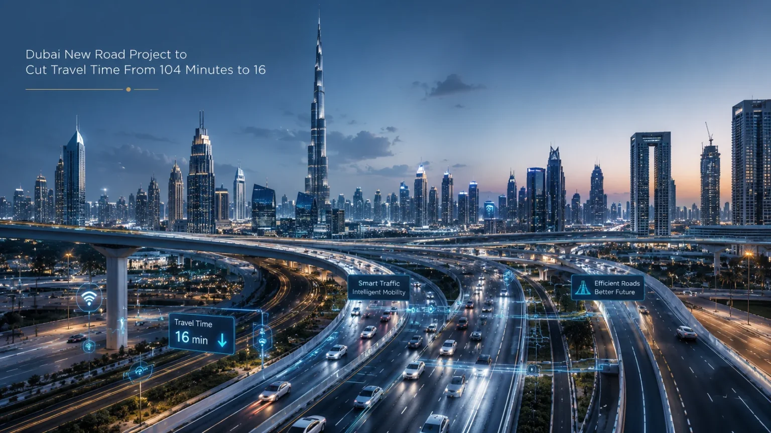 Dubai New Road Project to Cut Travel Time From 104 Minutes to 16