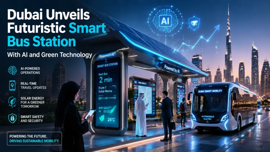 Dubai Unveils Futuristic AI Smart Bus Station With Green Technology