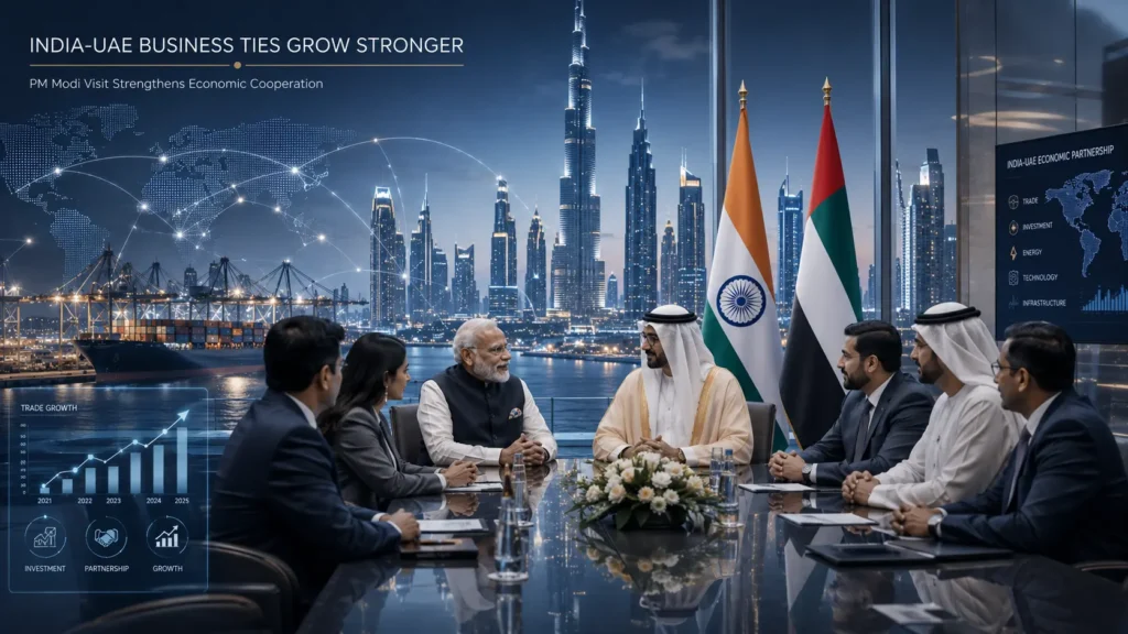 INDIA-UAE BUSINESS TIES GROW STRONGER - PM Modi Visit Strengthens Economic Cooperation