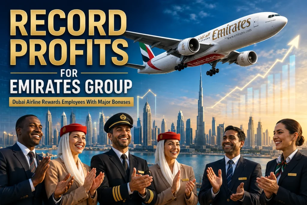 RECORD PROFITS FOR EMIRATES GROUP - Dubai Airline Rewards Employees With Major Bonuses