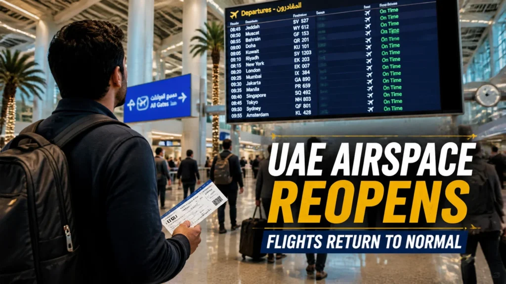 UAE Air Traffic Restrictions Lifted, Flights Resume Normally