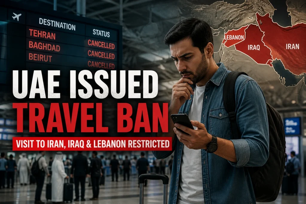 UAE Issued Travel Ban - Visit to Iran, Iraq & Lebanon Restricted