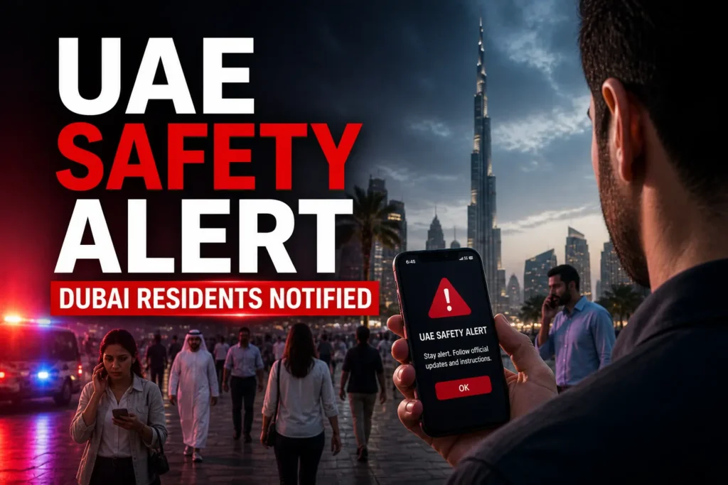 UAE Safety Alert - Dubai Residents Notified