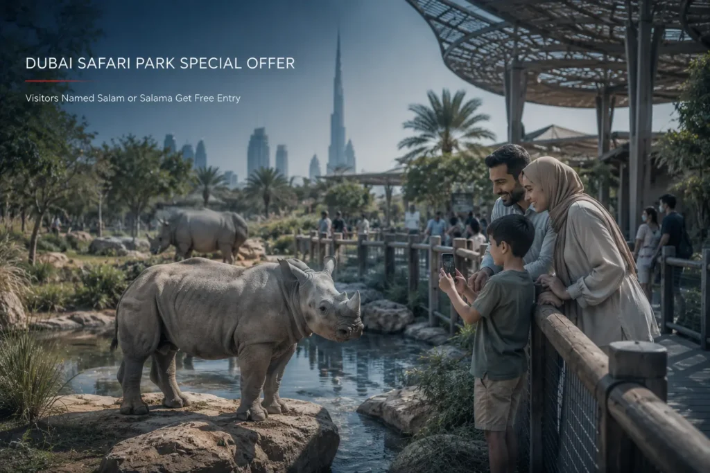 Visitors Named Salam or Salama Can Enjoy Free Entry to Dubai Safari Park