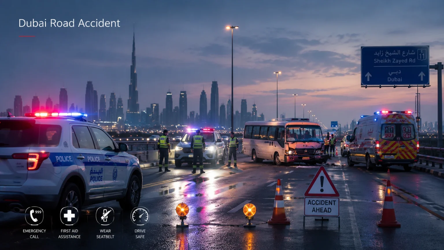 7 Indian Workers Died in Dubai Road Accident After Minibus Collides With Truck 7 Indian Workers Died in Dubai Road Accident After Minibus Collides With Truck