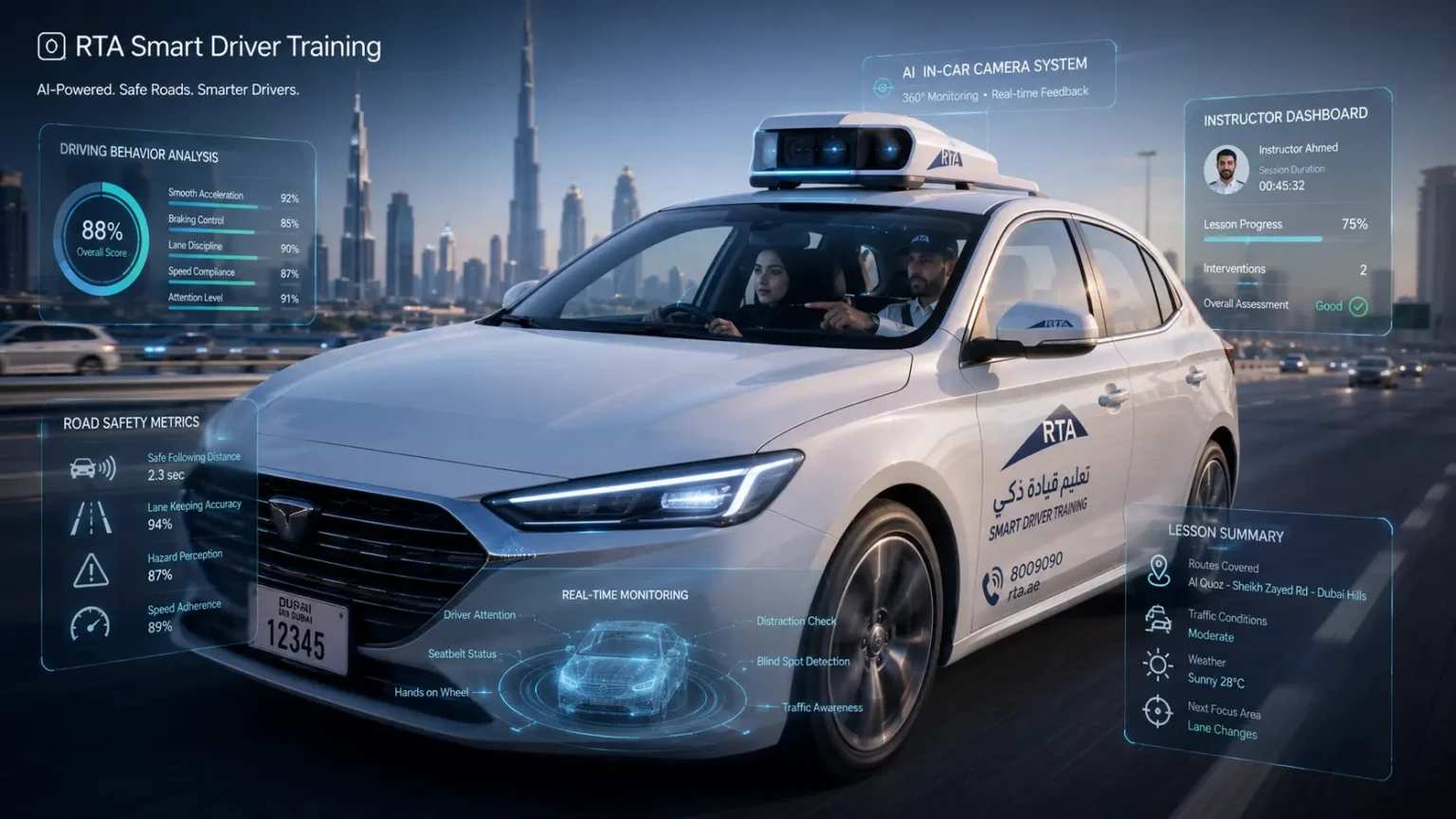 RTA Dubai Deploys AI Smart Camera Monitoring for Driving Lessons — How It Works and What It Means for Learners Dubai Driving Lessons Under AI Watch as RTA Deploys Smart Cameras