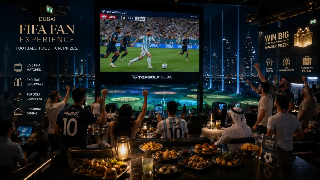 Dubai Football Fans Can Watch FIFA Matches With Games, Food and Prizes at Topgolf Dubai