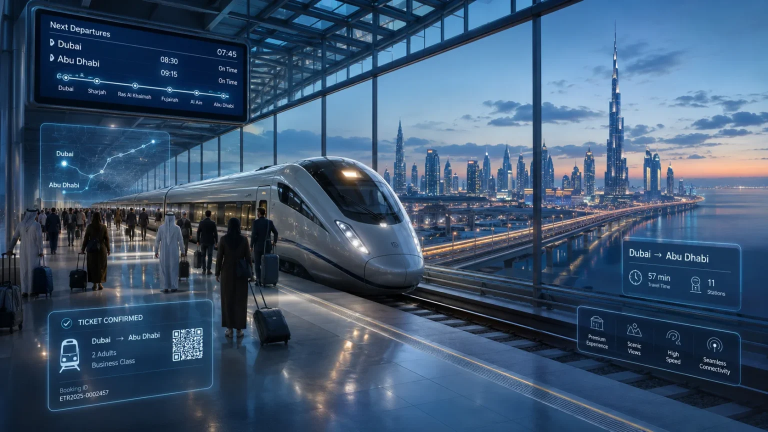 Etihad Rail Passenger Train Service Launched - Over 10,000 Tickets Sold as UAE's First Passenger Train Begins Operations
