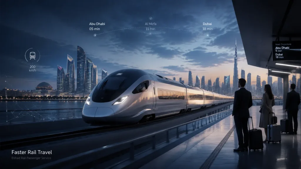 Etihad Rail Passenger Train to Save UAE Commuters Time