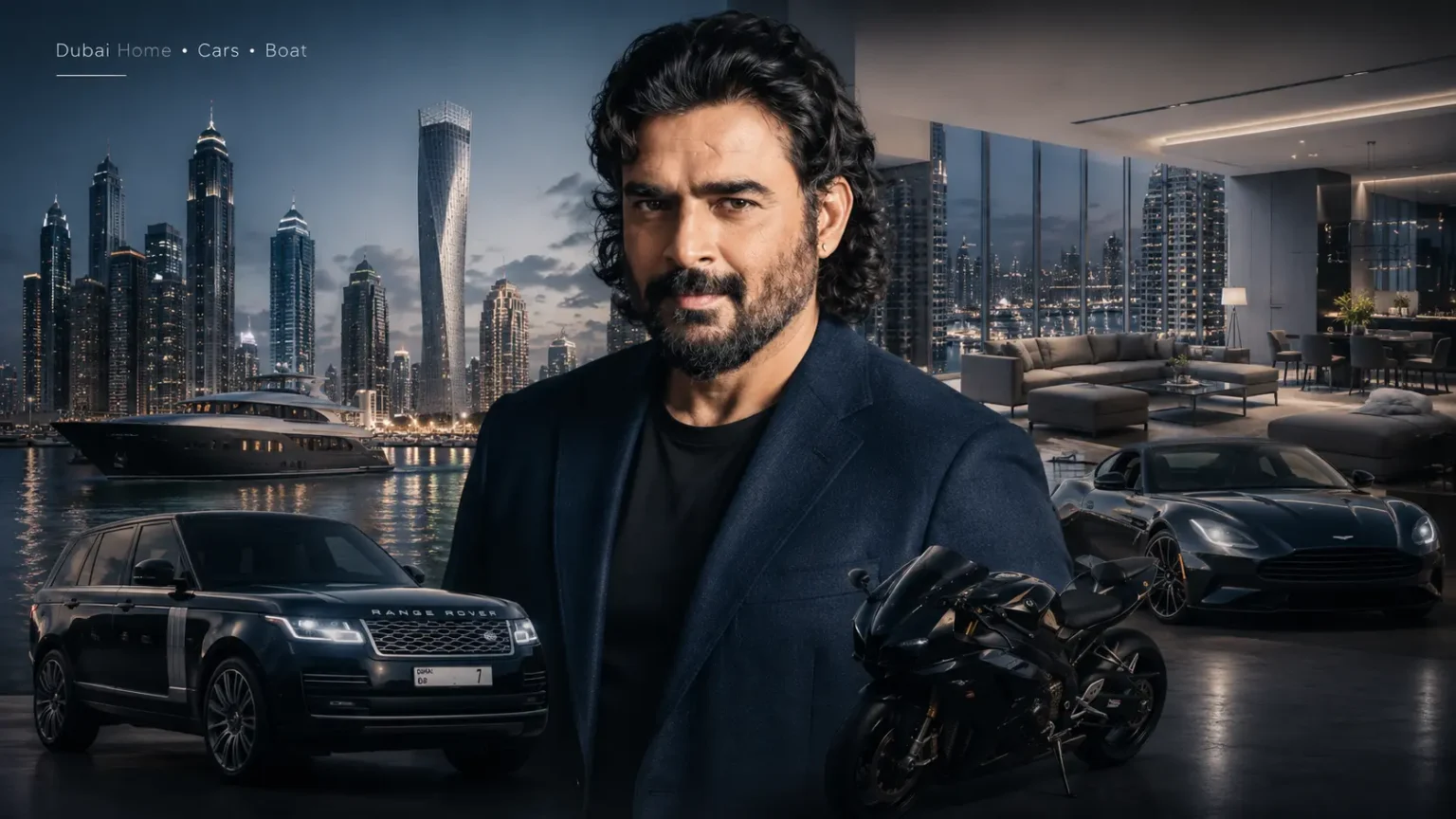 R. Madhavan Lavish Lifestyle - Dubai Marina Home, Luxury Cars, Boat and Multi-Crore Properties