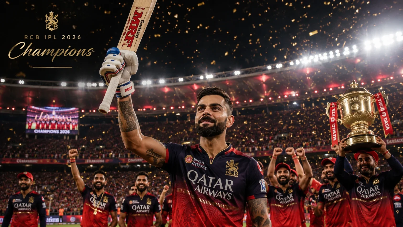 RCB Win IPL 2026 Title - Virat Kohli Leads Royal Challengers Bengaluru to Historic Back-to-Back Championship