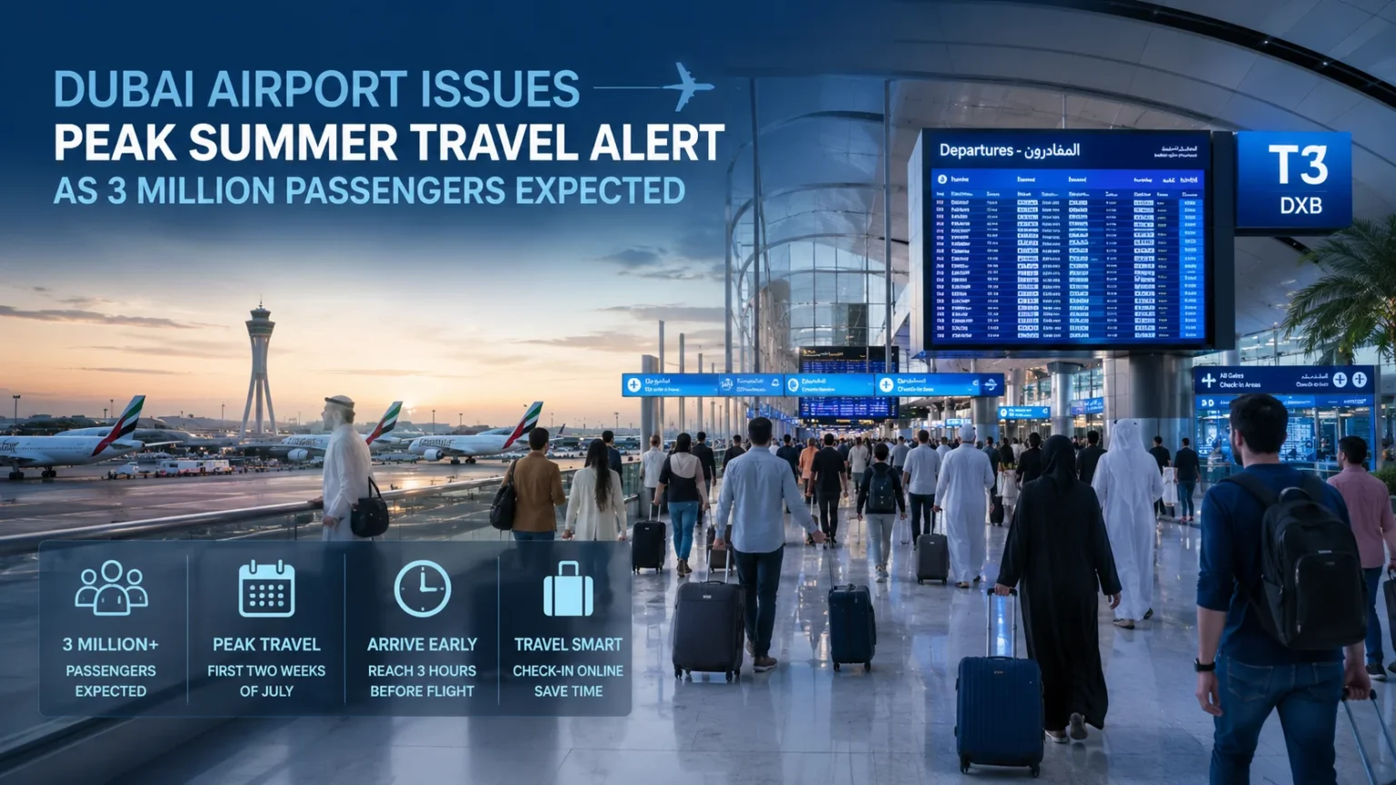 Dubai Airport Issues Peak Summer Travel Alert as 3 Million Passengers Expected
