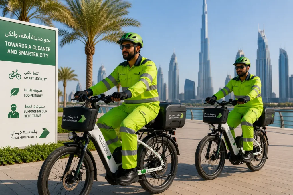 Dubai Introduces Electric Bikes for Cleaning Engineers