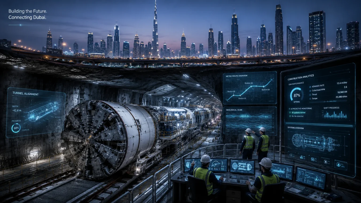 Dubai Metro Blue Line Update: Inside the Giant Machine Carving Tunnels Beneath International City Dubai Metro Blue Line Update - Inside the Giant Machine Carving Tunnels Beneath International City