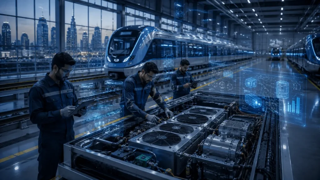 Dubai Metro Completes AC Overhaul on 62 Trains Before Summer