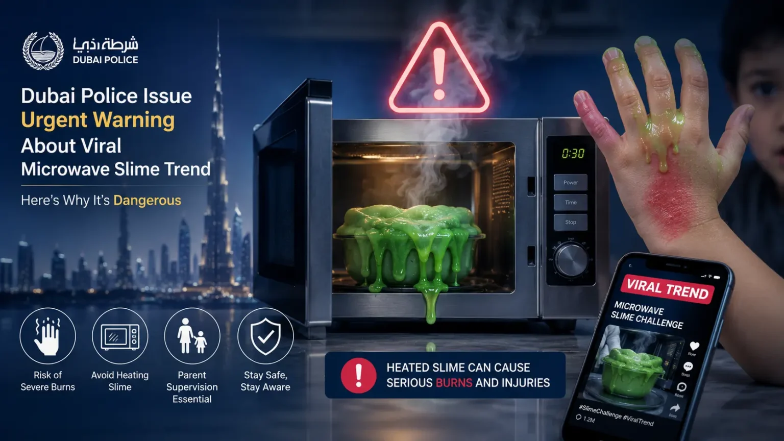 Dubai Police Issue Urgent Warning About Viral Microwave Slime Trend — Here's Why It's Dangerous