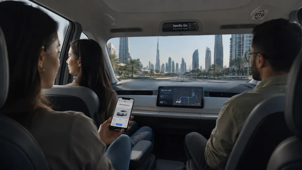 Baidu Apollo Go RT6 Goes Fully Driverless on Uber in Dubai