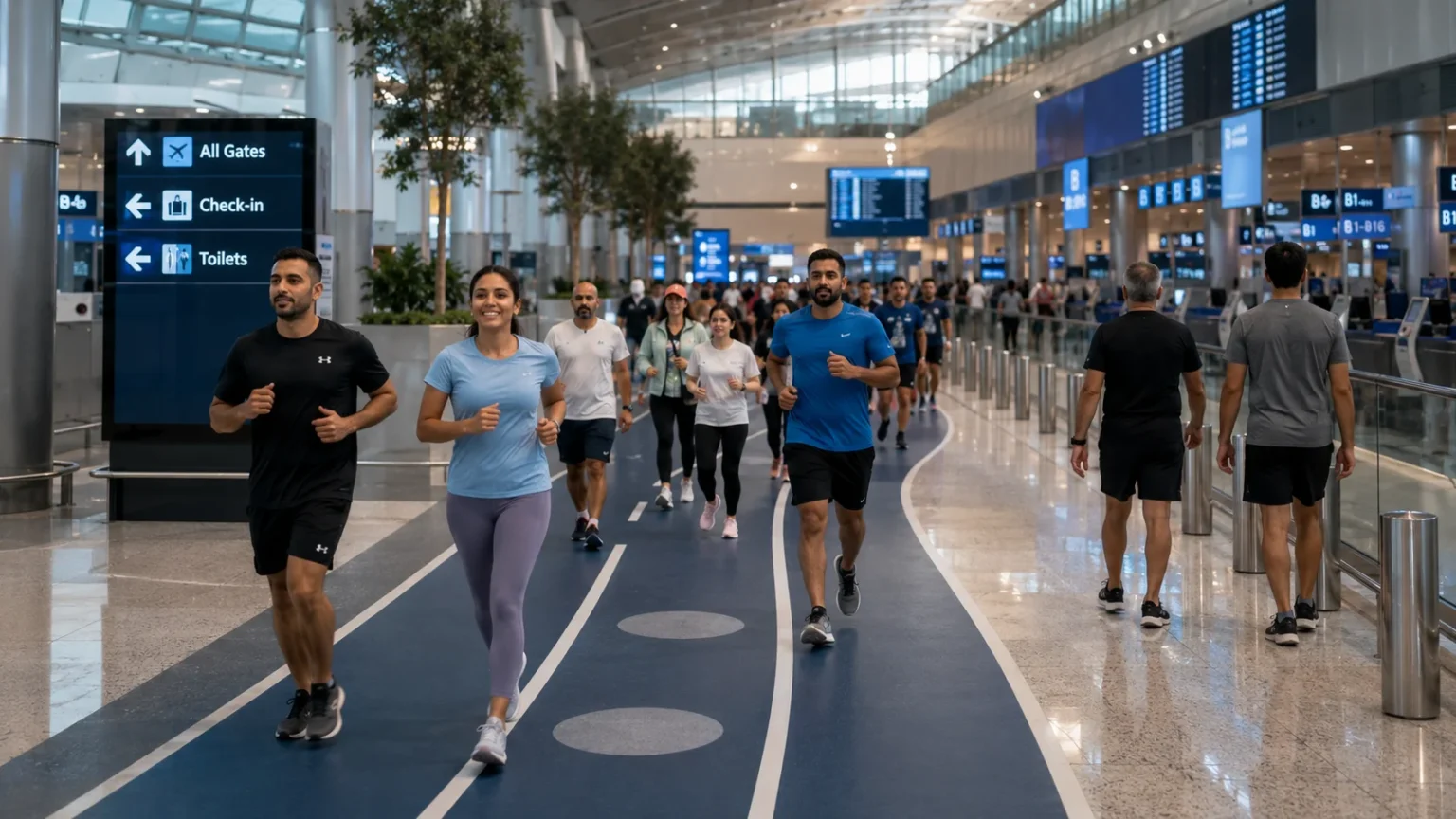 Dubai Airport Turns Terminal 3 Into Indoor Running Track for Dubai Mallathon