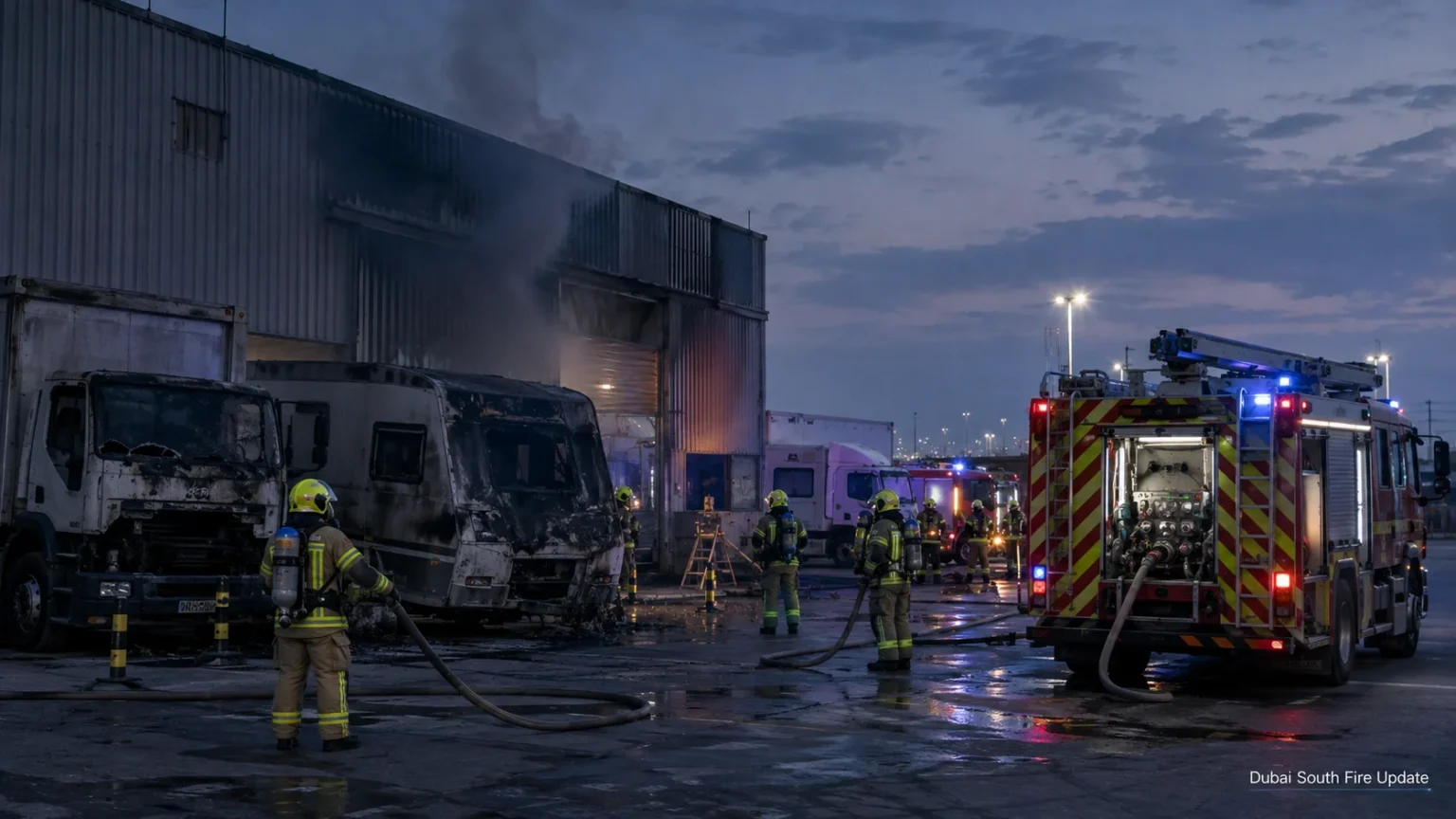 Dubai South Fire Caused by Workshop Accident, No Injuries Reported - Civil Defence