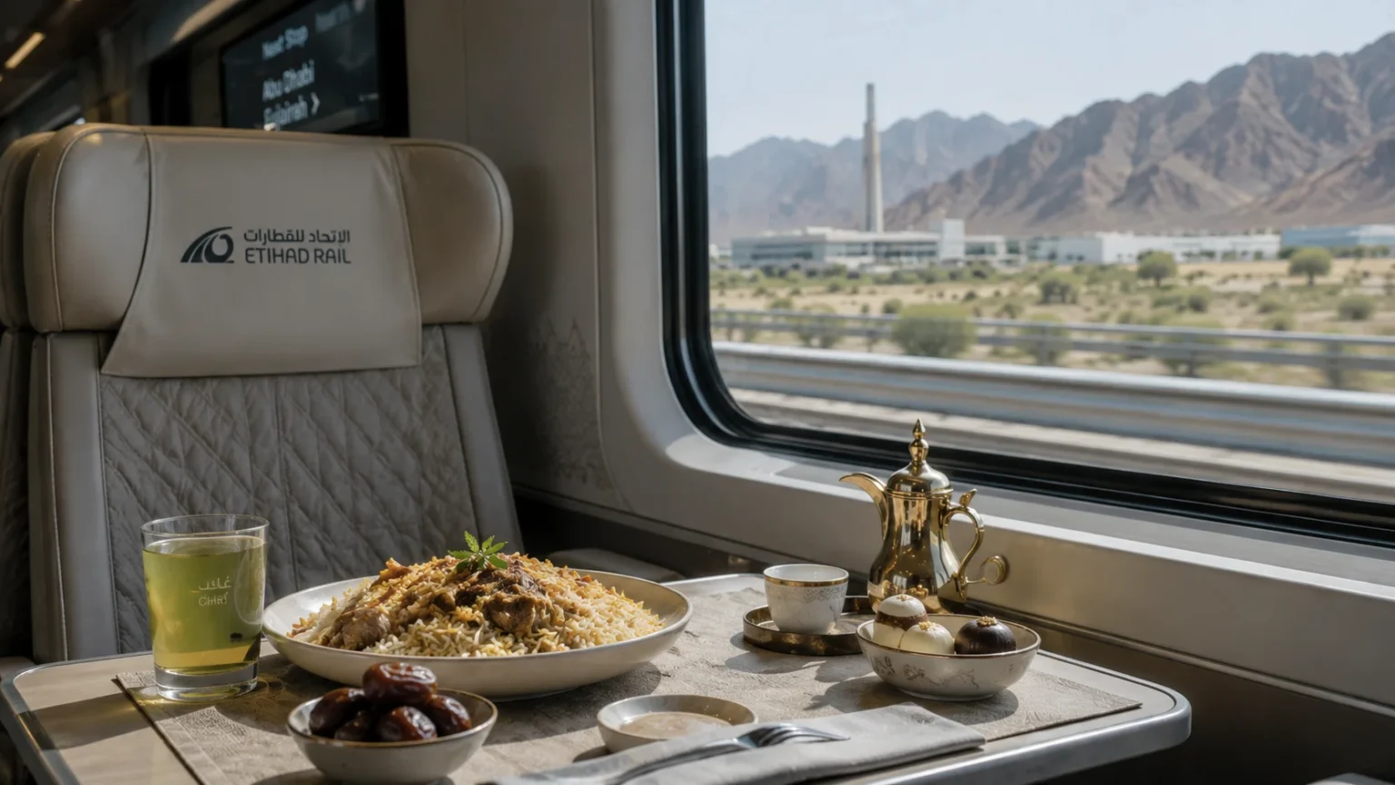 From Machboos to Ghaf Juice: Etihad Rail Brings Emirati Flavours to Abu Dhabi–Fujairah Journey From Machboos to Ghaf Juice - Etihad Rail Brings Emirati Flavours to Abu Dhabi–Fujairah Journey