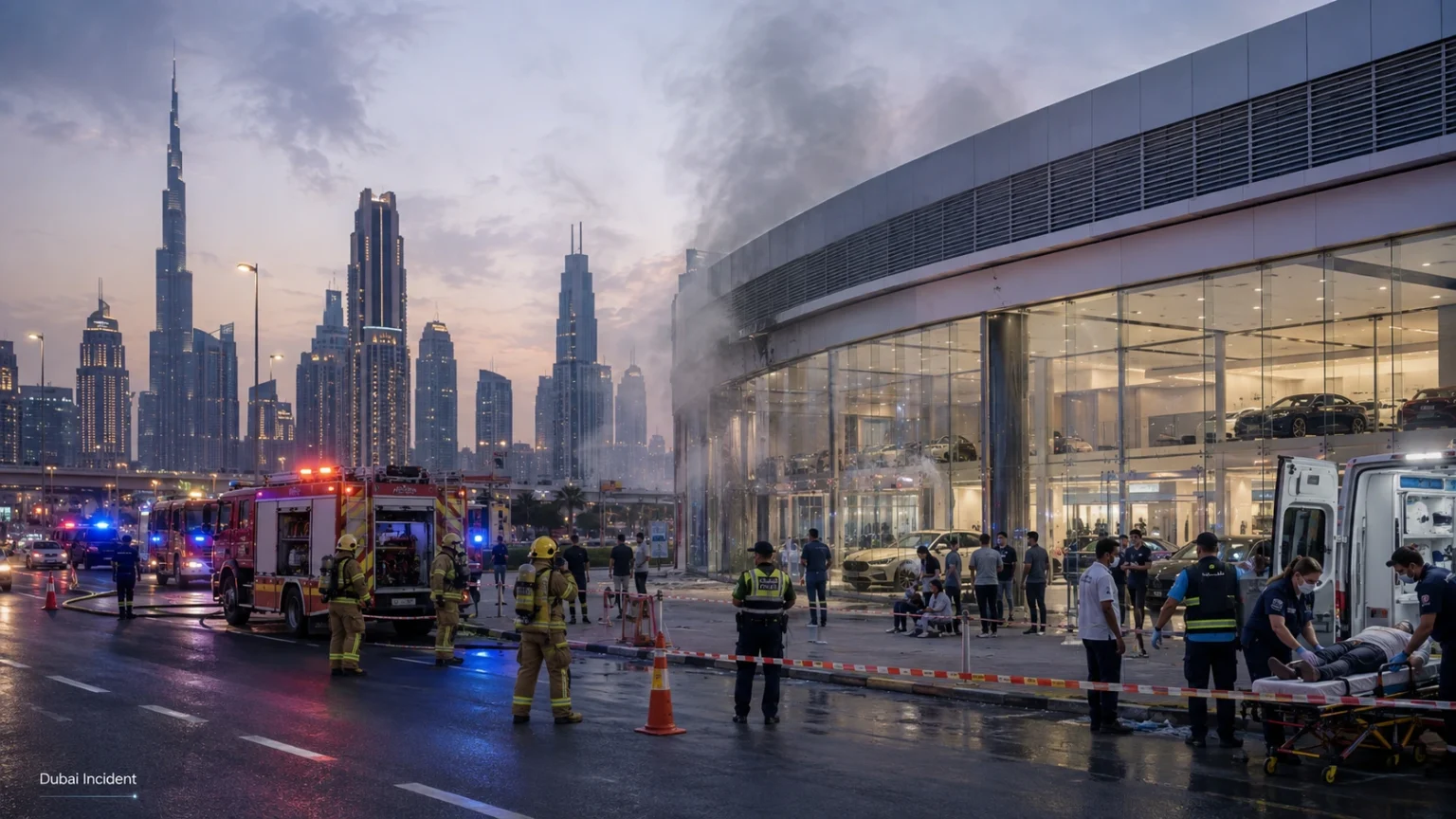 One Dead, Five Injured After Gas Cylinder Explosion at Dubai Car Showroom