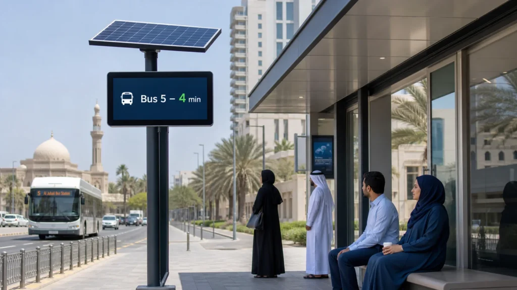 Sharjah Introduces Live Bus Arrival Information Screens to Make Journeys Easier
