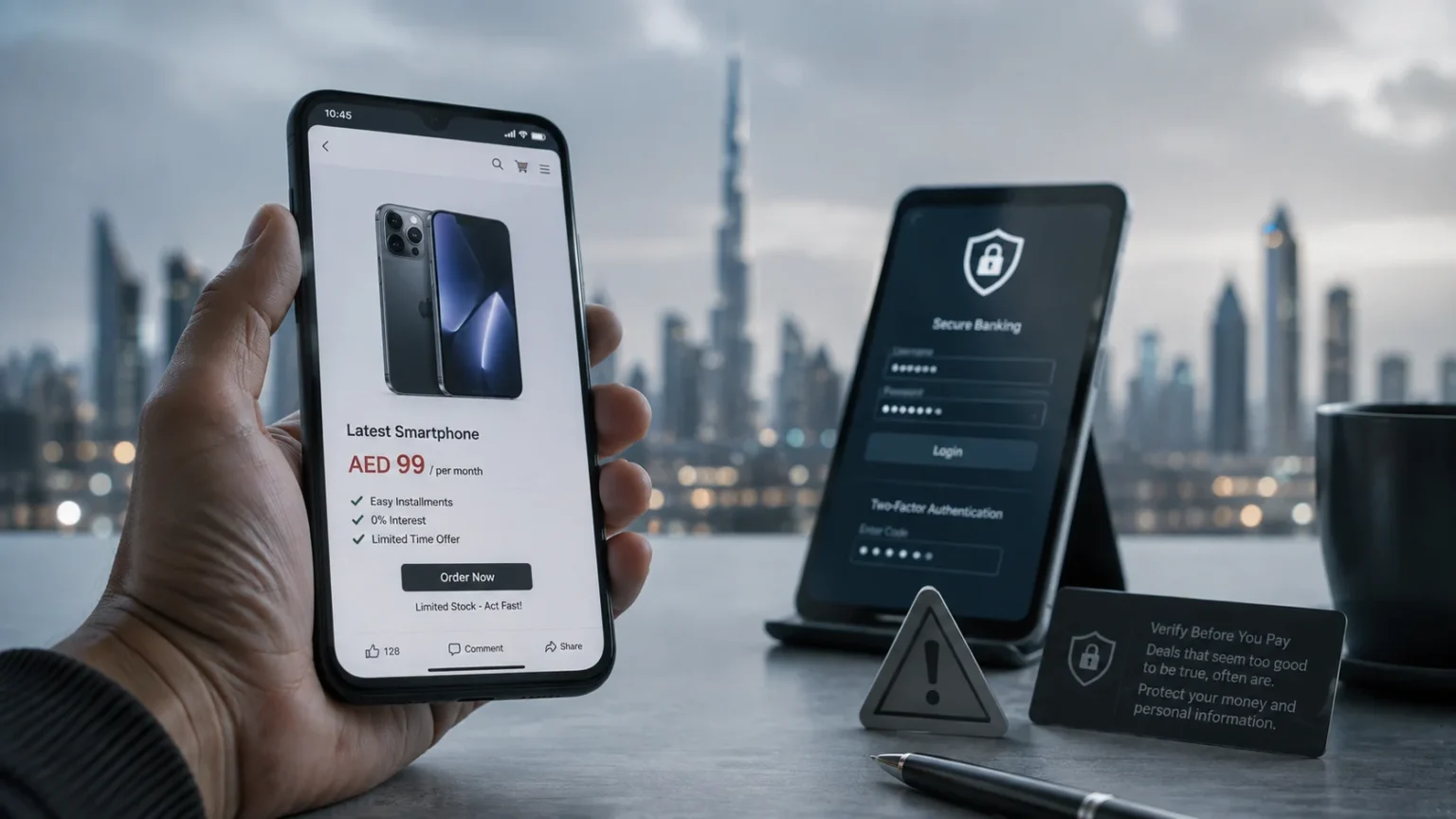 UAE Warns Residents Against Fake Mobile Phone Instalment Ads on Social Media UAE Warns Against Fake Mobile Phone Instalment Ads on Social Media