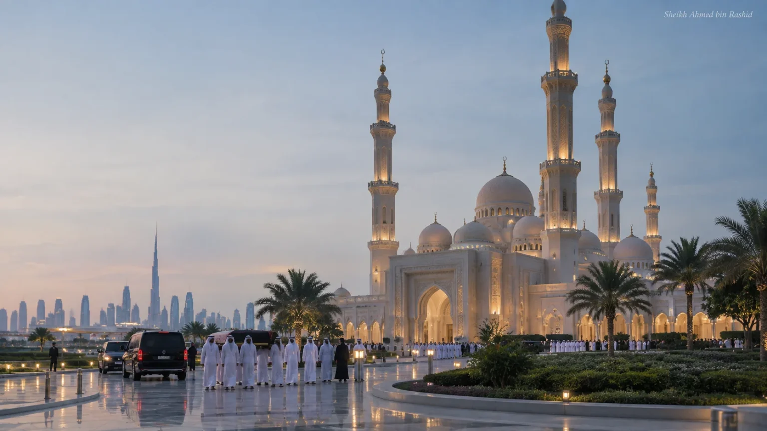 Sheikh Ahmed bin Rashid Laid to Rest at Umm Hurair Cemetery in Dubai Sheikh Ahmed bin Rashid Laid to Rest at Umm Hurair Cemetery in Dubai