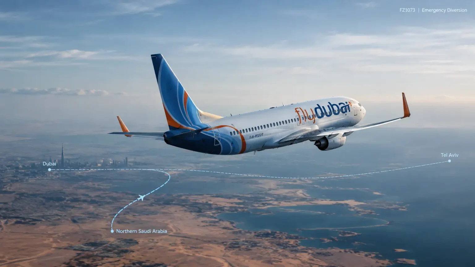 flydubai Flight from Dubai to Tel Aviv Diverted to Saudi Arabia Amid Hijack Alert