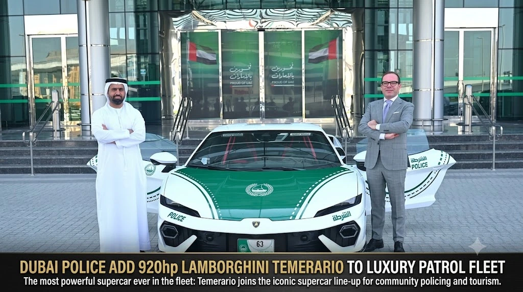 Dubai Police Get a New Supercar: Meet the 920hp Lamborghini Temerario Dubai Police Add 920hp Lamborghini Temerario to Luxury Patrol Fleet